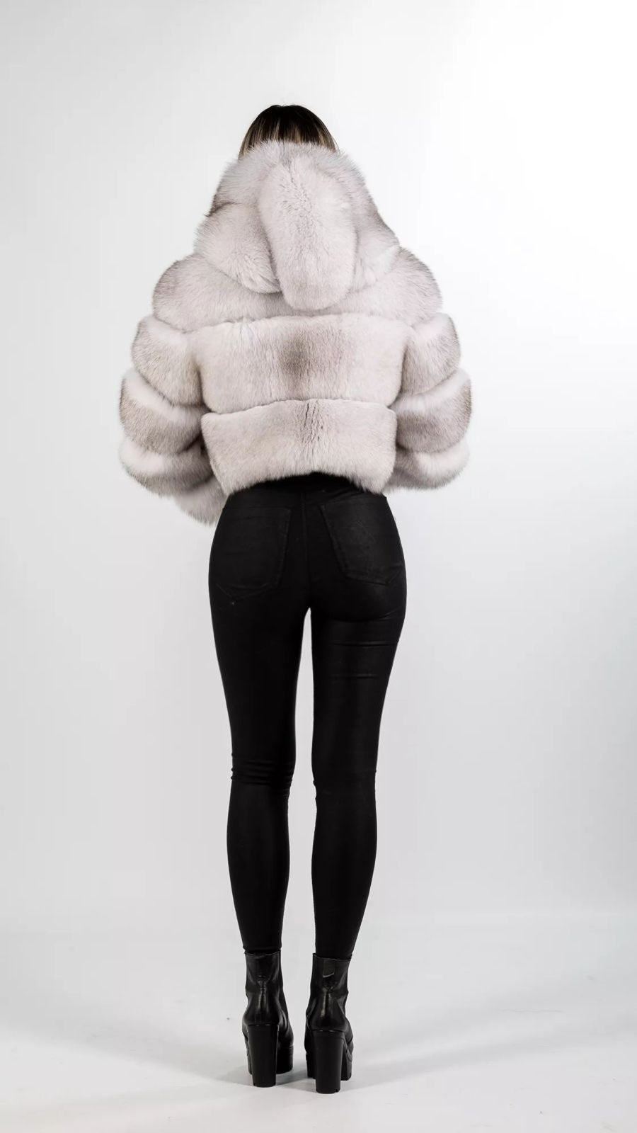 COURMAYEUR with HOODIE - Volpe Full Skin - SU MISURA - Realizzato a mano - Certificato SAGA Furs