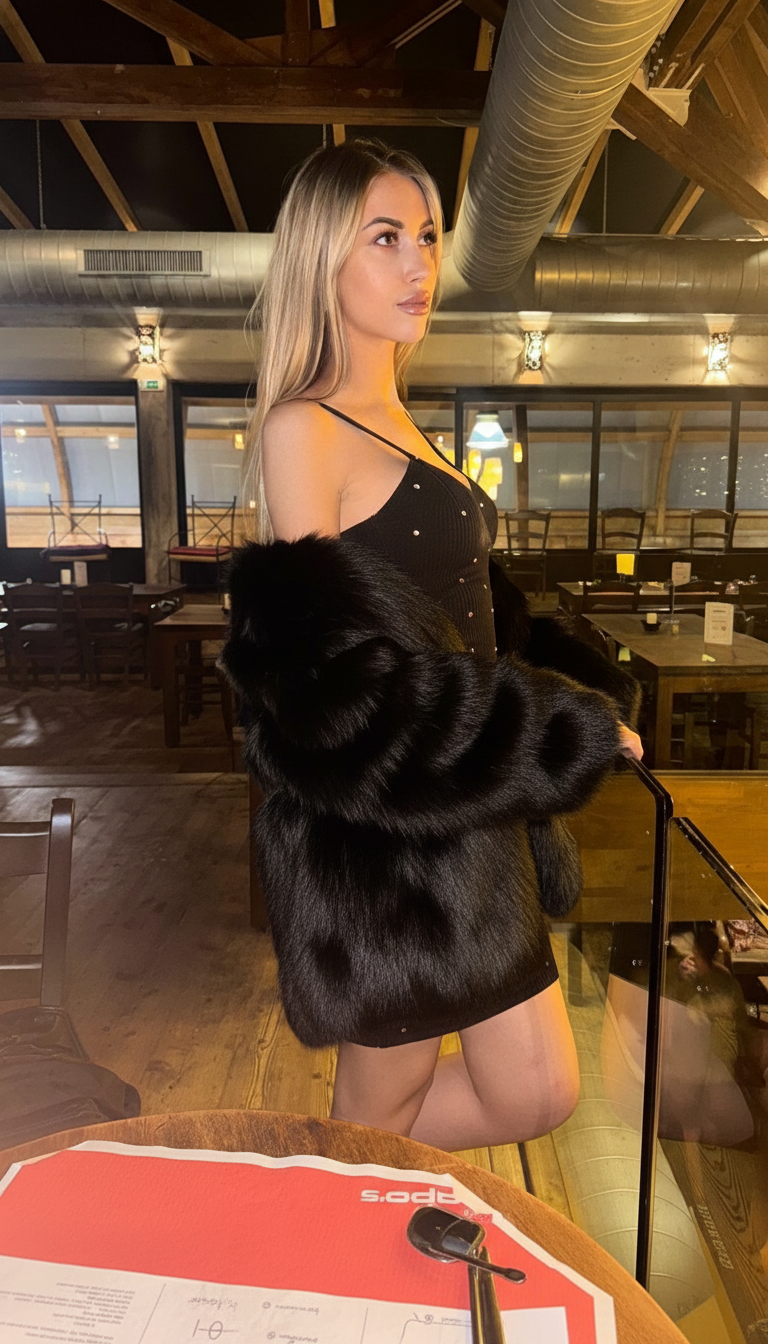 Pelliccia di volpe nera