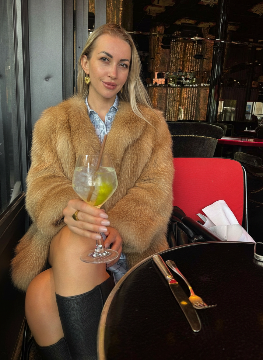 Pelliccia di volpe cammello