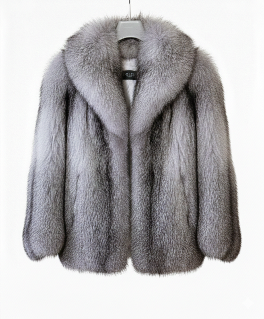CORTINA - Volpe Full Skin - SU MISURA - Realizzato interamente a mano - certificato SAGA Furs