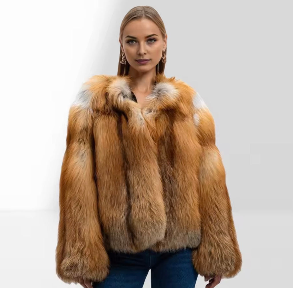 CORTINA - Volpe Full Skin - SU MISURA - Realizzato interamente a mano - certificato SAGA Furs