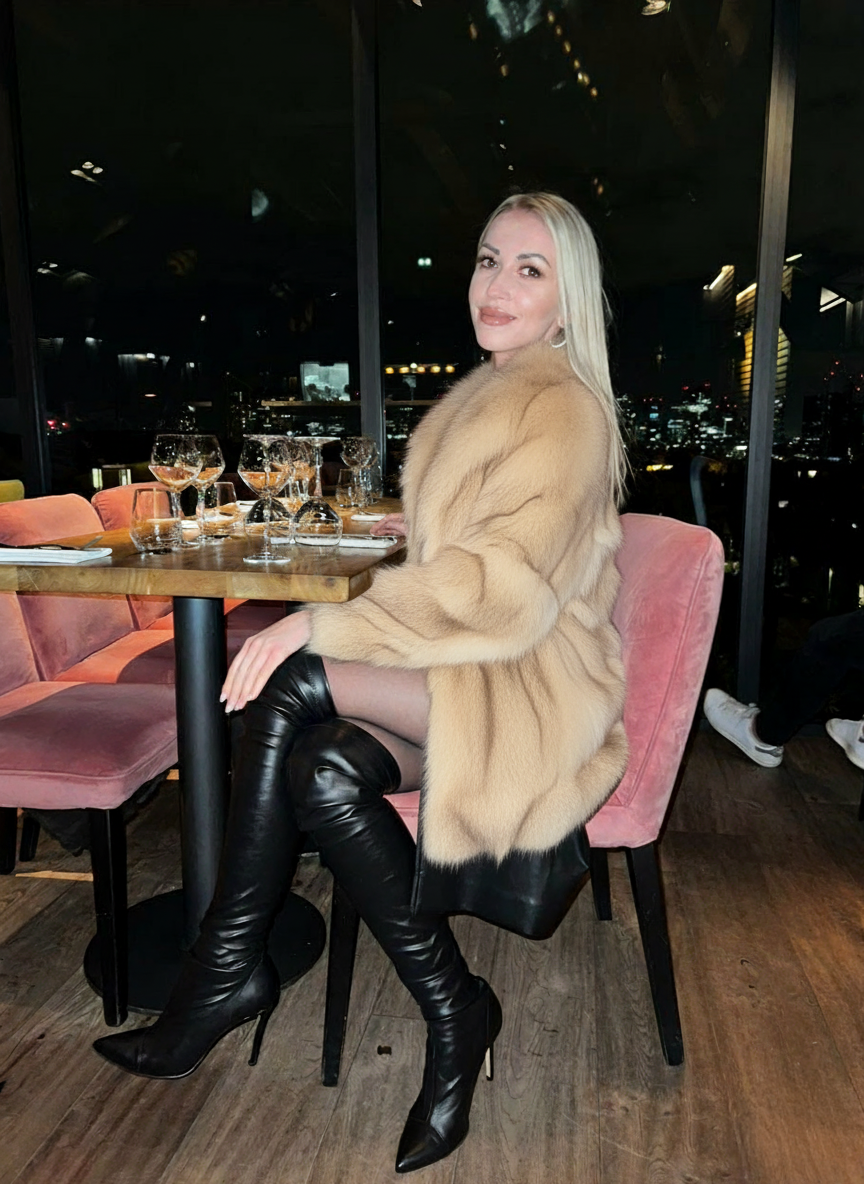 Pelliccia in Volpe Beige