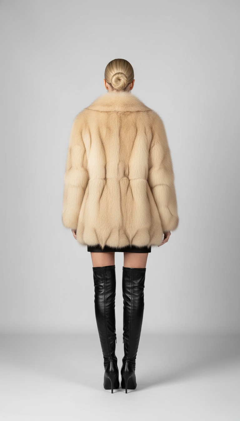 Pelliccia in Volpe Beige