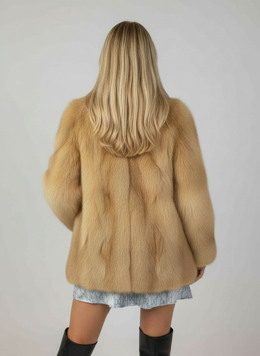 Pelliccia di volpe cammello